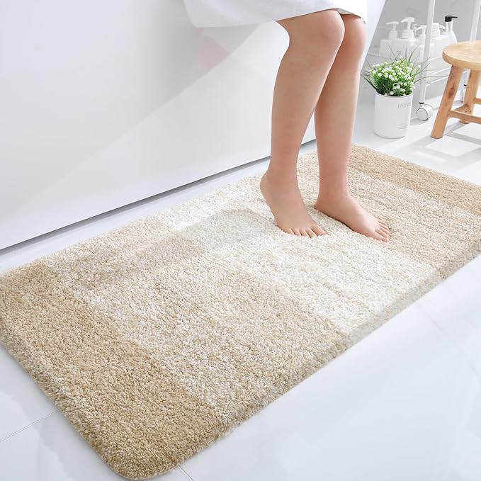 OLANLY Bathroom Runner Rugs 47x24, Extra Soft Absorbent Microfiber Bath Rugs by OLANLY