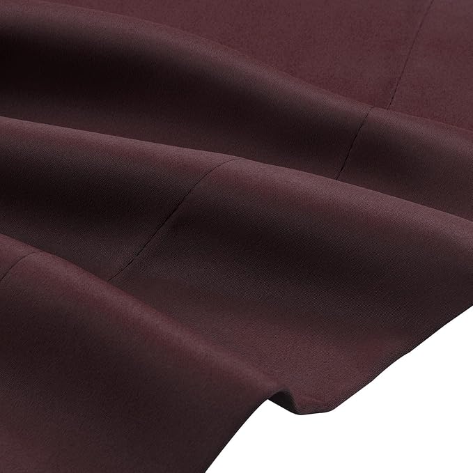TWOPAGES Burgundy Pinch Pleated Room Darkening Curtain 102 Inches Long - Image 5