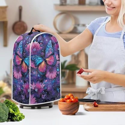 Talayituse Butterfly Galaxy Flower Print Blender Dust Cover, Fingerprint - Image 2