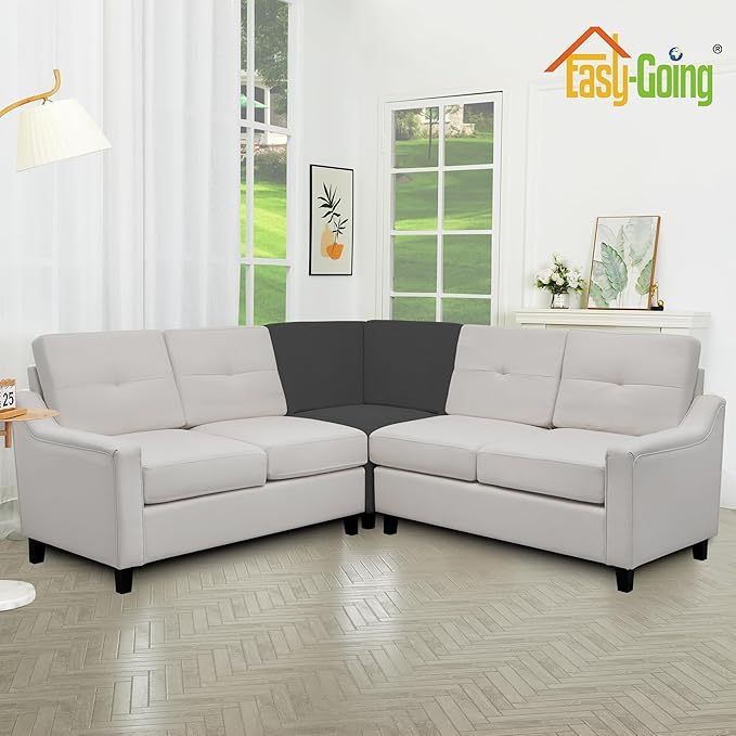 Easy-Going Stretch Sectional Corner Sofa Slipcover 1-Piece Couch Sofa Cover - Image 3