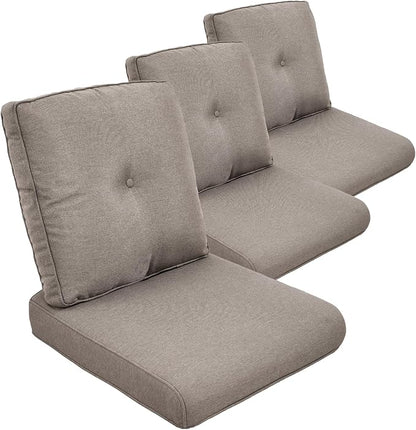 Outdoor Chair Cushion Set of 3, Waterproof Outdoor Seat Cushions 25x22 by moosprr
