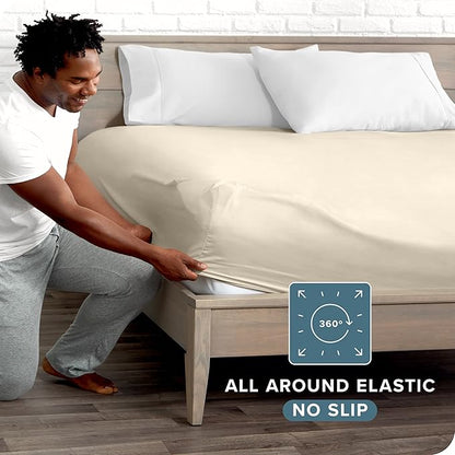 Bare Home Fitted Bottom Sheet Twin XL Size - Image 3