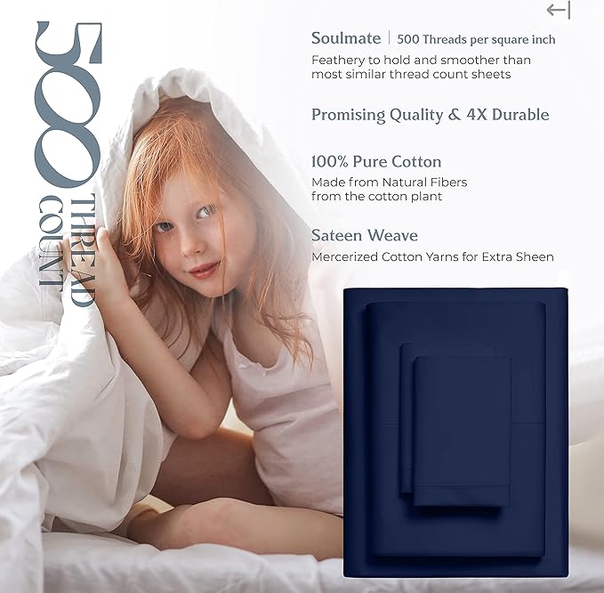 Mayfair Linen 100% Cotton Bed Sheets Queen Set - Image 6
