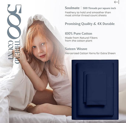 Mayfair Linen 100% Cotton Bed Sheets Queen Set - Image 6