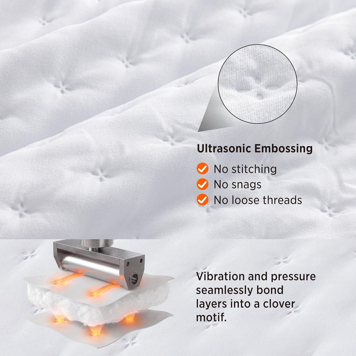 bedsure quilts queen size - lightweight comforter queen, side view