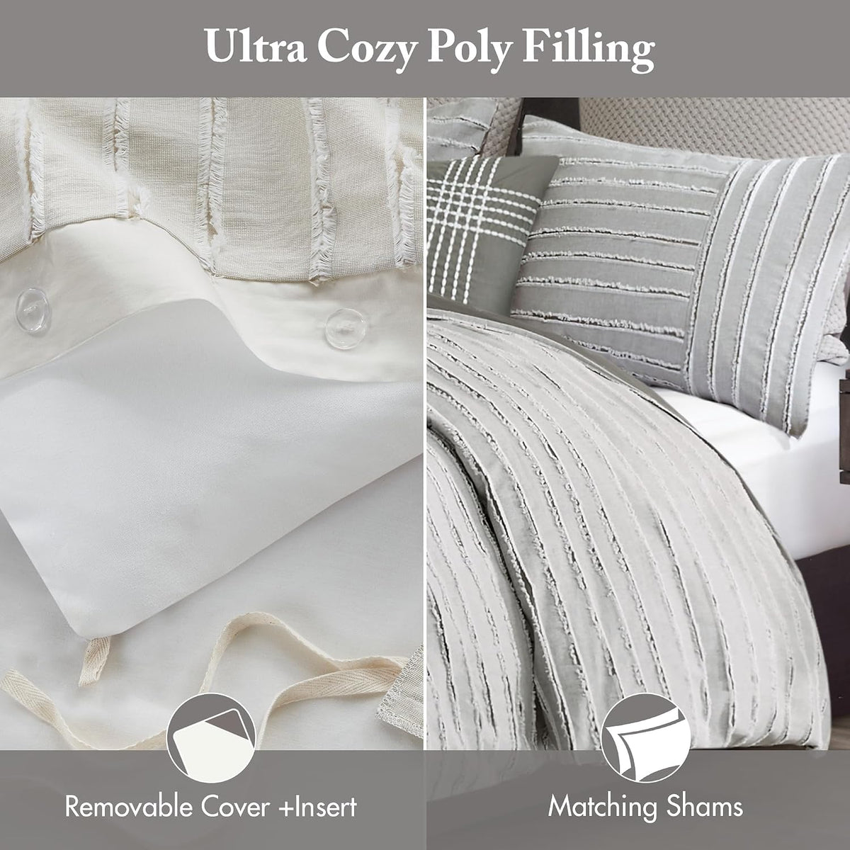 madison park farmhouse king cotton comforter set with showing dimensions