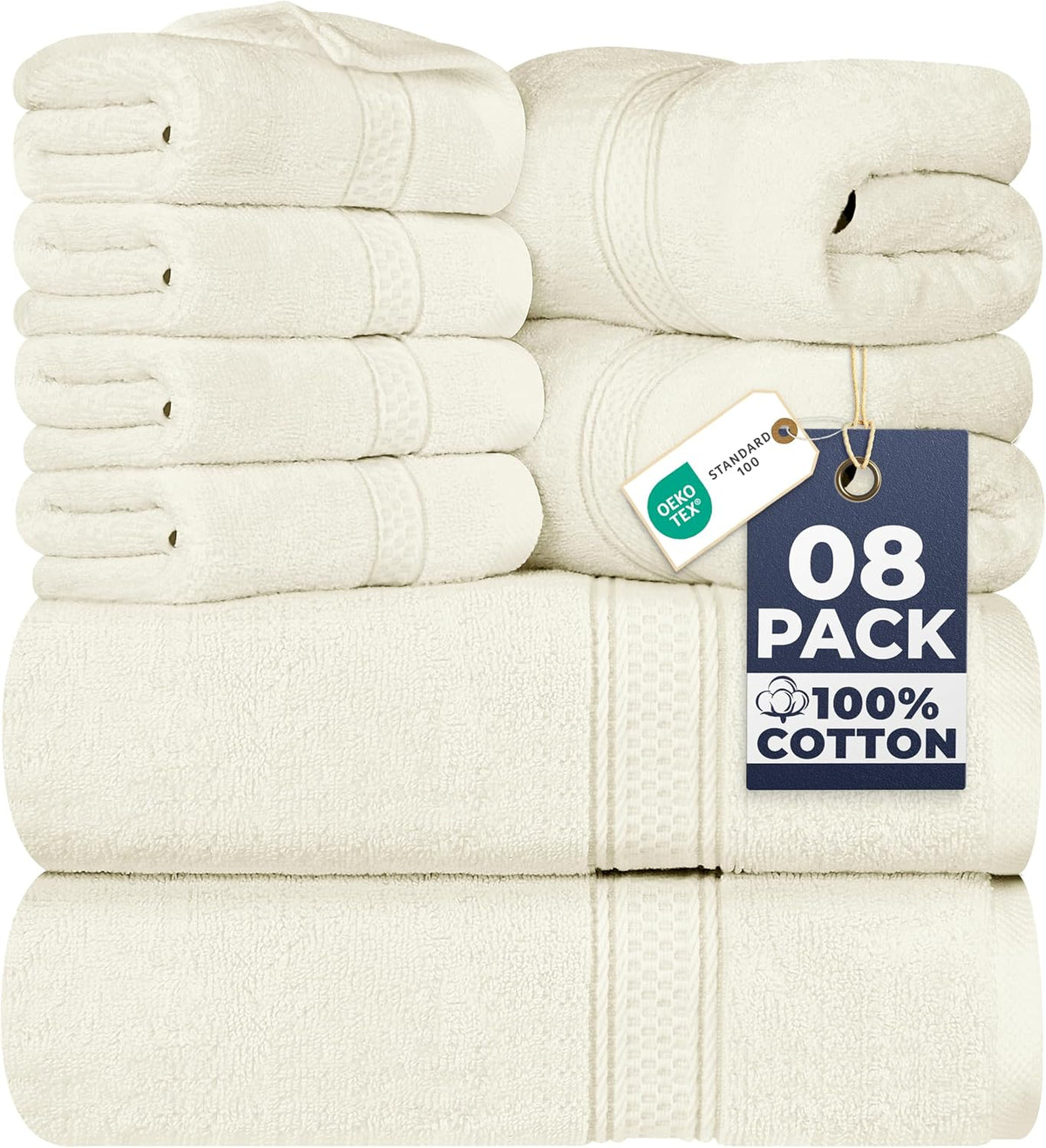 utopia towels 8 piece majestic plush luxury towel shown in use