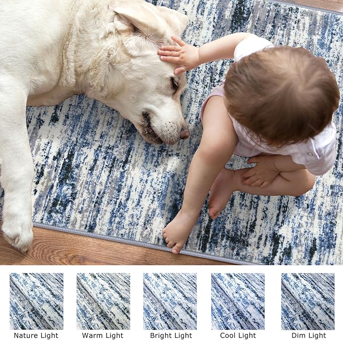 Modern Abstract Runner Rug 2x10 - Image 3