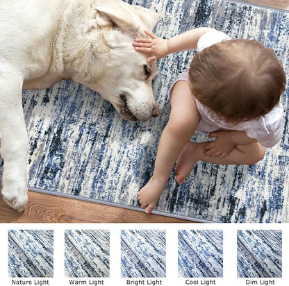 Modern Abstract Runner Rug 2x10 - Image 3