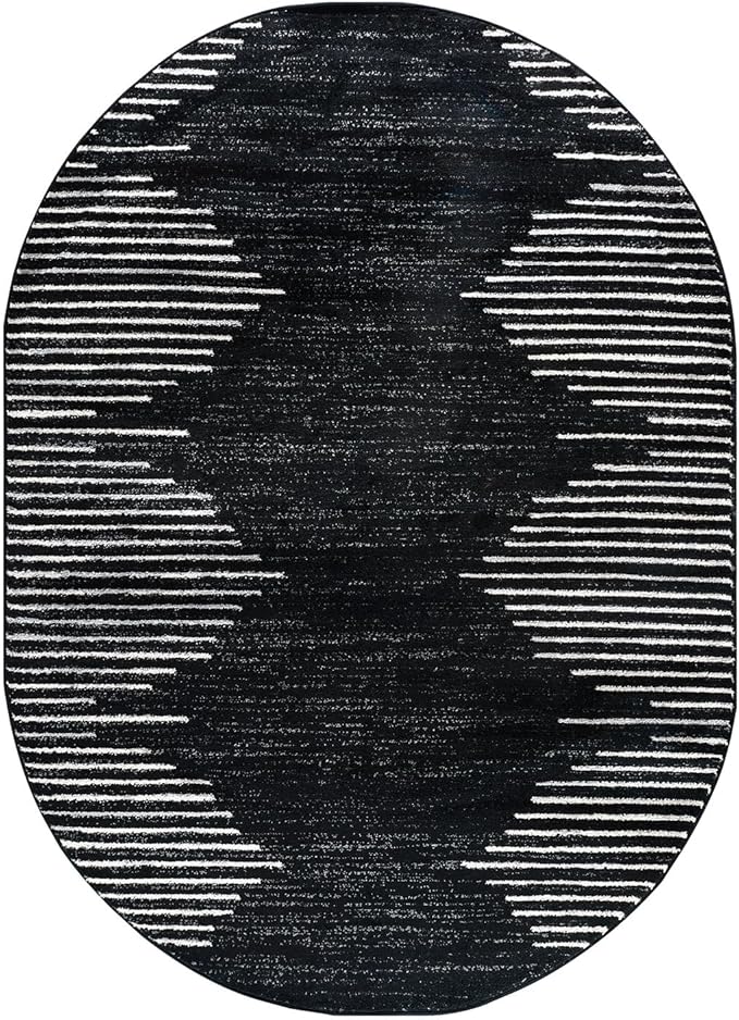 Rugshop Bohemian Stripe Stain Resistant High Traffic Living Room Kitchen - Image 2