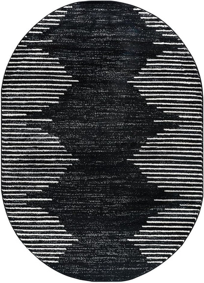 Rugshop Bohemian Stripe Stain Resistant High Traffic Living Room Kitchen - Image 2
