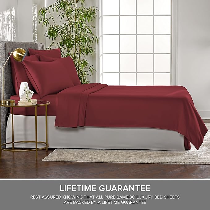 Pure Bamboo Twin Sheets, Genuine 100% Organic Viscose Derived from Bamboo Bed - Image 4