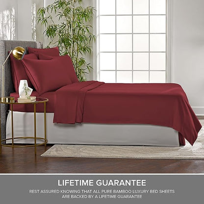 Pure Bamboo California King Sheets, Genuine 100% Organic Viscose Derived from - Image 4