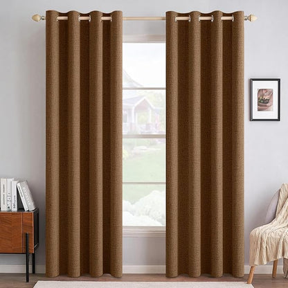 MIULEE 100% Blackout Linen Curtains by MIULEE