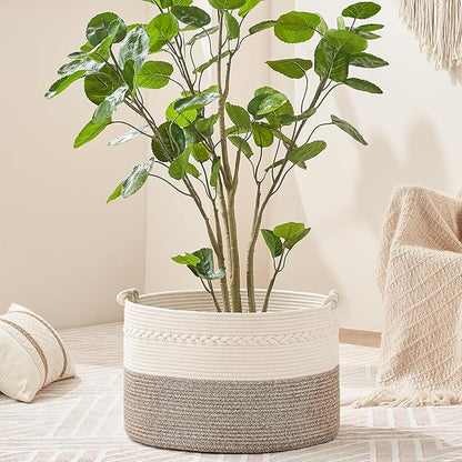 KAKAMAY Large Blanket Basket, Woven Baskets - Image 7