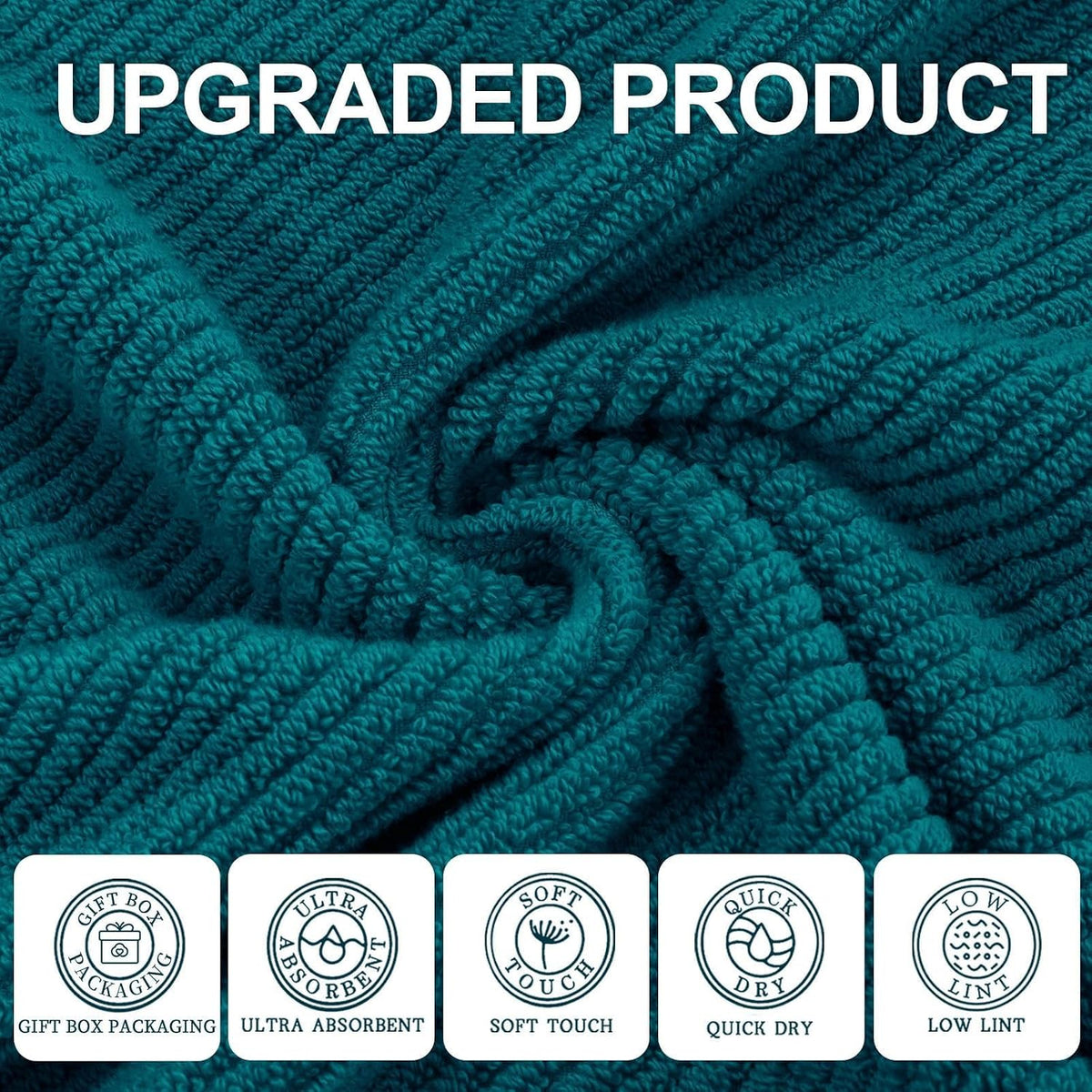 voova & movas towels for bathroom, quick dry shown in use