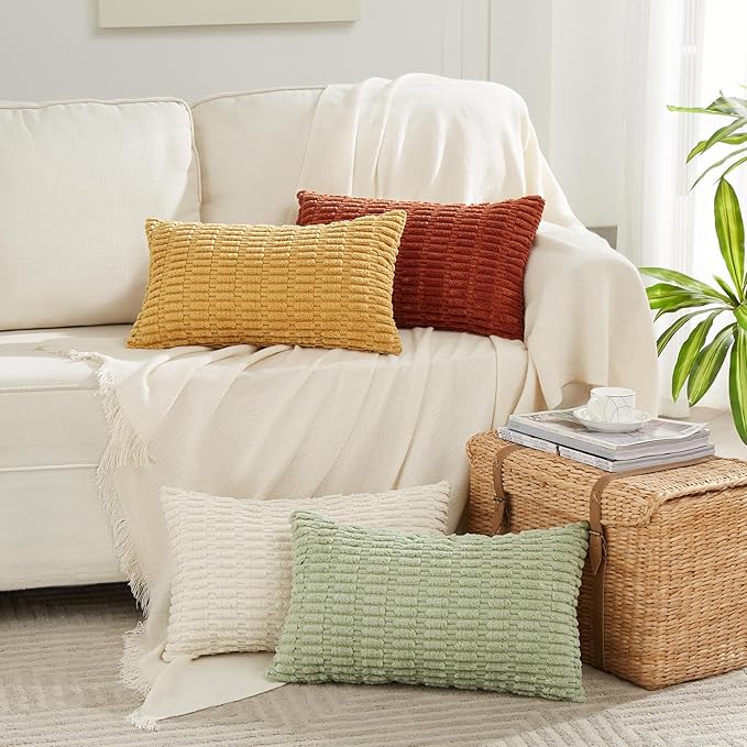 Fancy Homi 4 Packs Fall Boho Long Lumbar Decorative Throw Pillow Covers 16x24 - Image 7