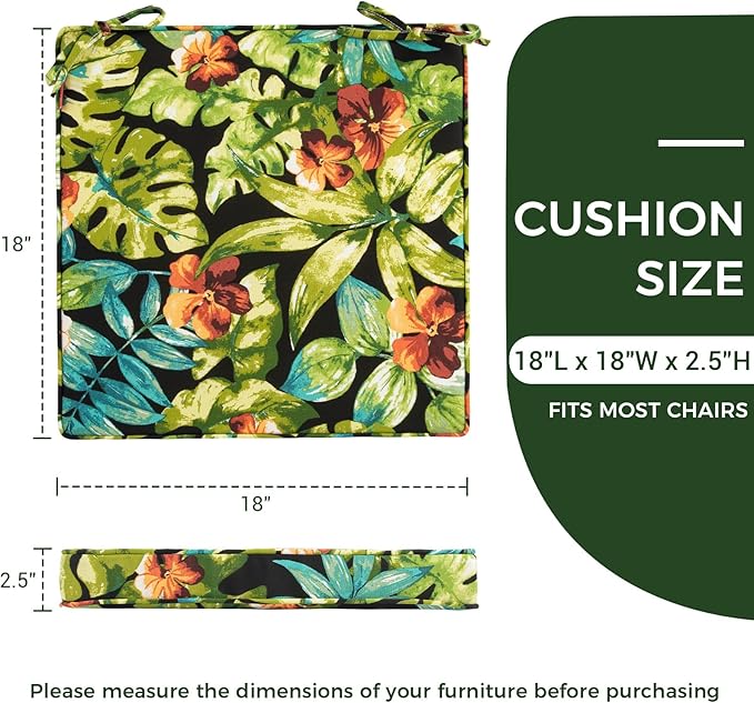Patio Chair Cushion 18"x18"x2.5" - Image 4