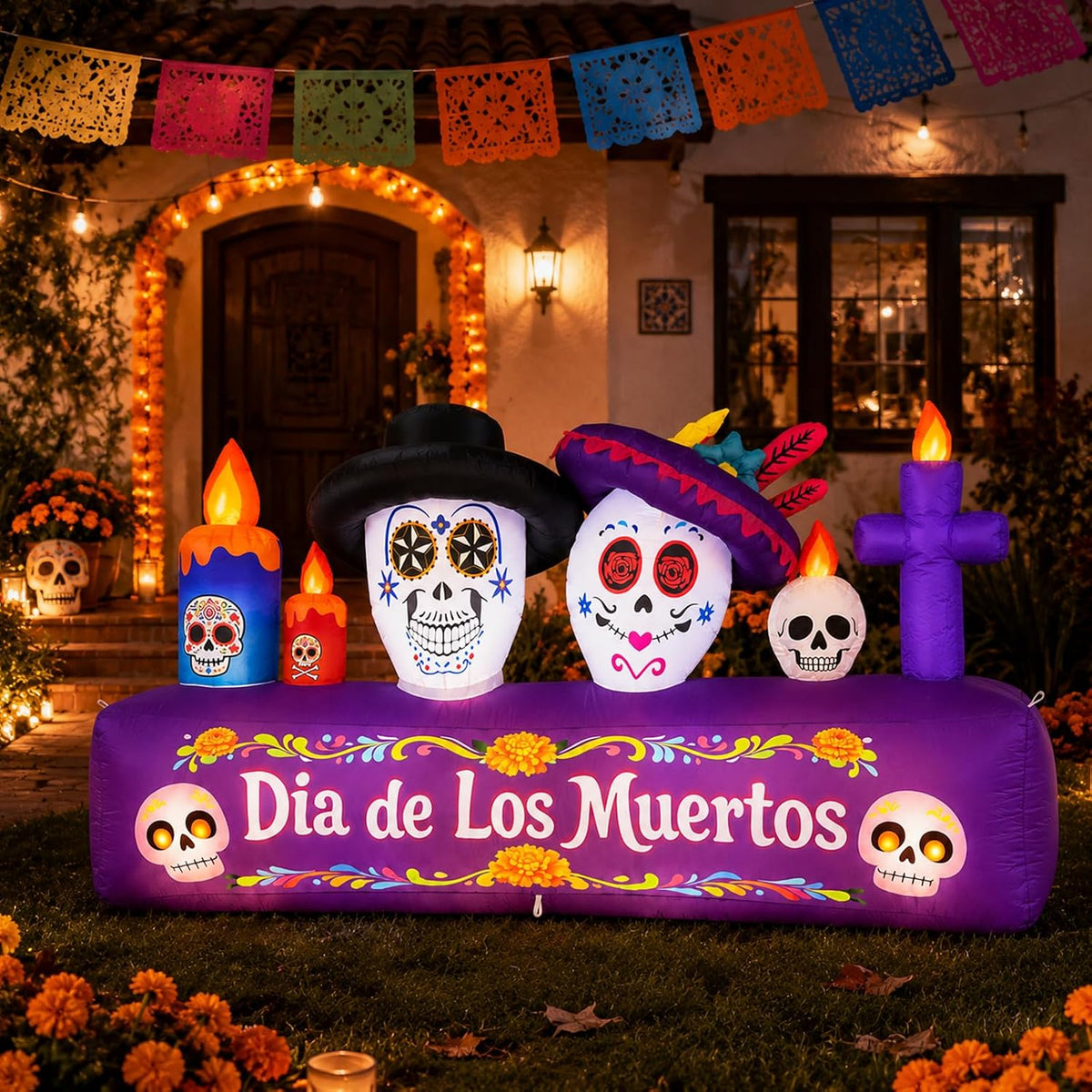 8ft dia de los muertos inflatable decorations, 6ft, package contents