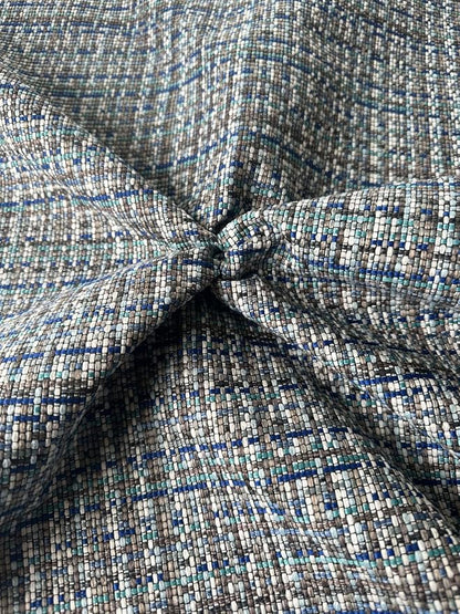 OctoRose 3 Side Zipper Upholstery Thick Linen Tweed Blue/Grey, Twin Size Futon - Image 2