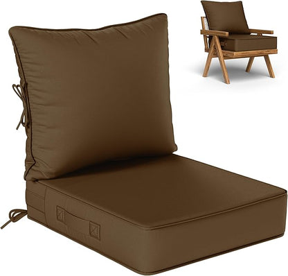 Outdoor Seat Cushion Set 22 L × 24 W × 5 H Inch Waterproof & Fade Resistant by VisitheKimunukStore