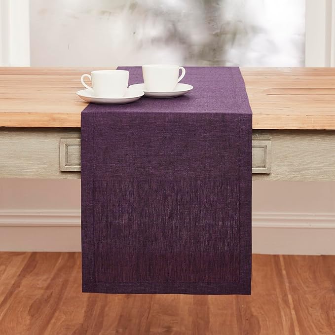 Solino Home Linen Table Runner 144 Inches Long - Image 2