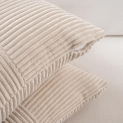 Fancy Homi 2 Packs Tan Big Decorative Throw Pillow Covers 24x24 Inch - Image 4