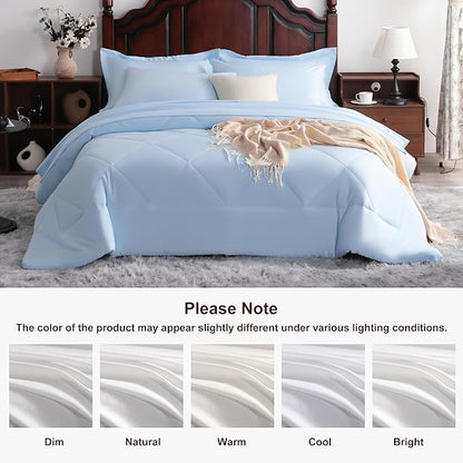 NTBAY King Comforter Set with Sheets, 7 Pieces Soft and Breathable King Bedding - Image 8