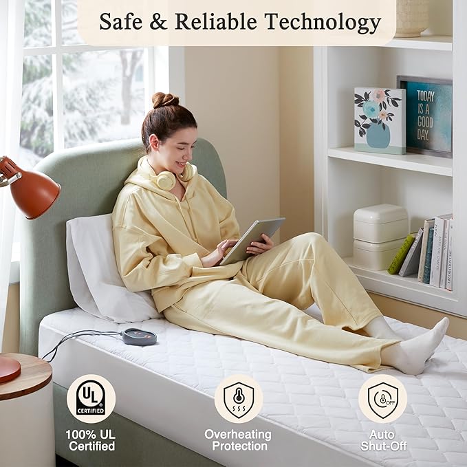 Beautyrest Cotton Blend Heated Mattress Pad Secure Comfort Technology - Image 5
