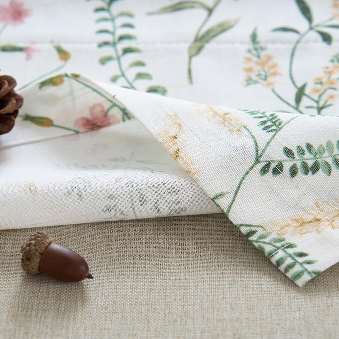 JINCHAN Linen Double Layer Valance Curtain - Image 7