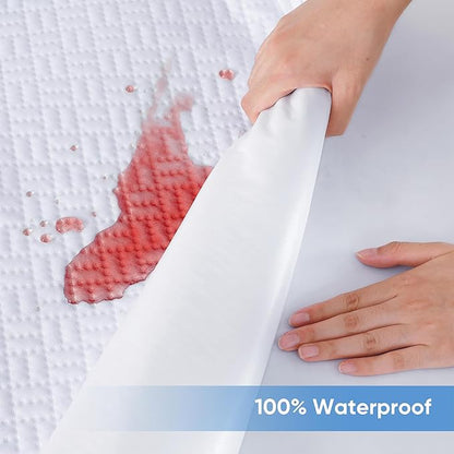 Cooling Waterproof Mattress Protector California King Size, Mattress Cover 3D - Image 2