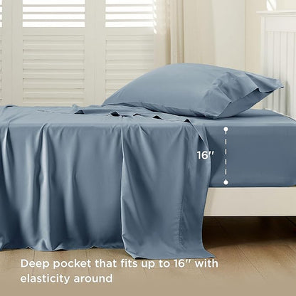 Bedsure Cooling Sheets Twin XL, Rayon Derived from Bamboo, Breathable & Soft - Image 3