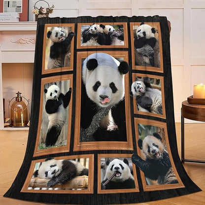 Panda Blanket Panda Throw Blanket Flannel Stuff Merch Cozy Decor Fleece Plush by Unknown