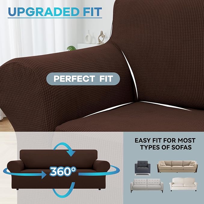 LURKA Stretch Sofa Slipcovers 1 Piece Couch Covers - Image 4