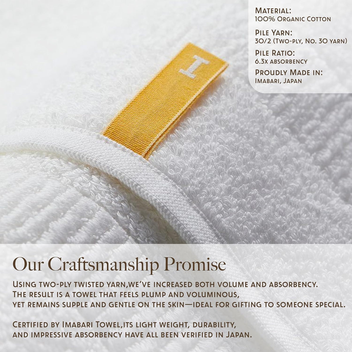 highly absorbent & quick-dry organic cotton bath towels shown in use