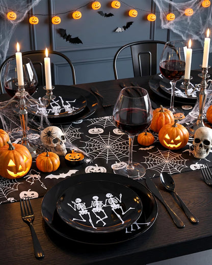 Hioasis 125 Pcs Halloween Plates for Party