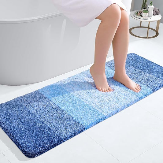 OLANLY Bathroom Runner Rugs 47x17, Extra Soft Absorbent Microfiber Bath Rugs by OLANLY