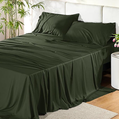 Bedsure Full Size Bed Sheets, Cooling Sheets, Rayon Derived from Bamboo by BEDSURE