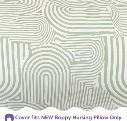 Boppy Nursing Pillow Cover, Sage Green Retro Arches, Single Cover, Easy-On Slipcover with Extra Soft 100% Polyester Microfiber Fabric for The Redesigned Boppy Nursing Pillow