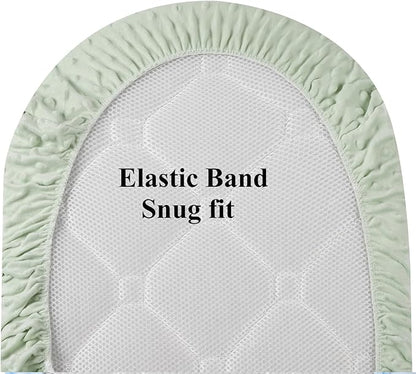 Dot Bassinet Sheet Set 2 Pack Stretch Fitted Cradle Sheets, Ultra Soft - Image 6