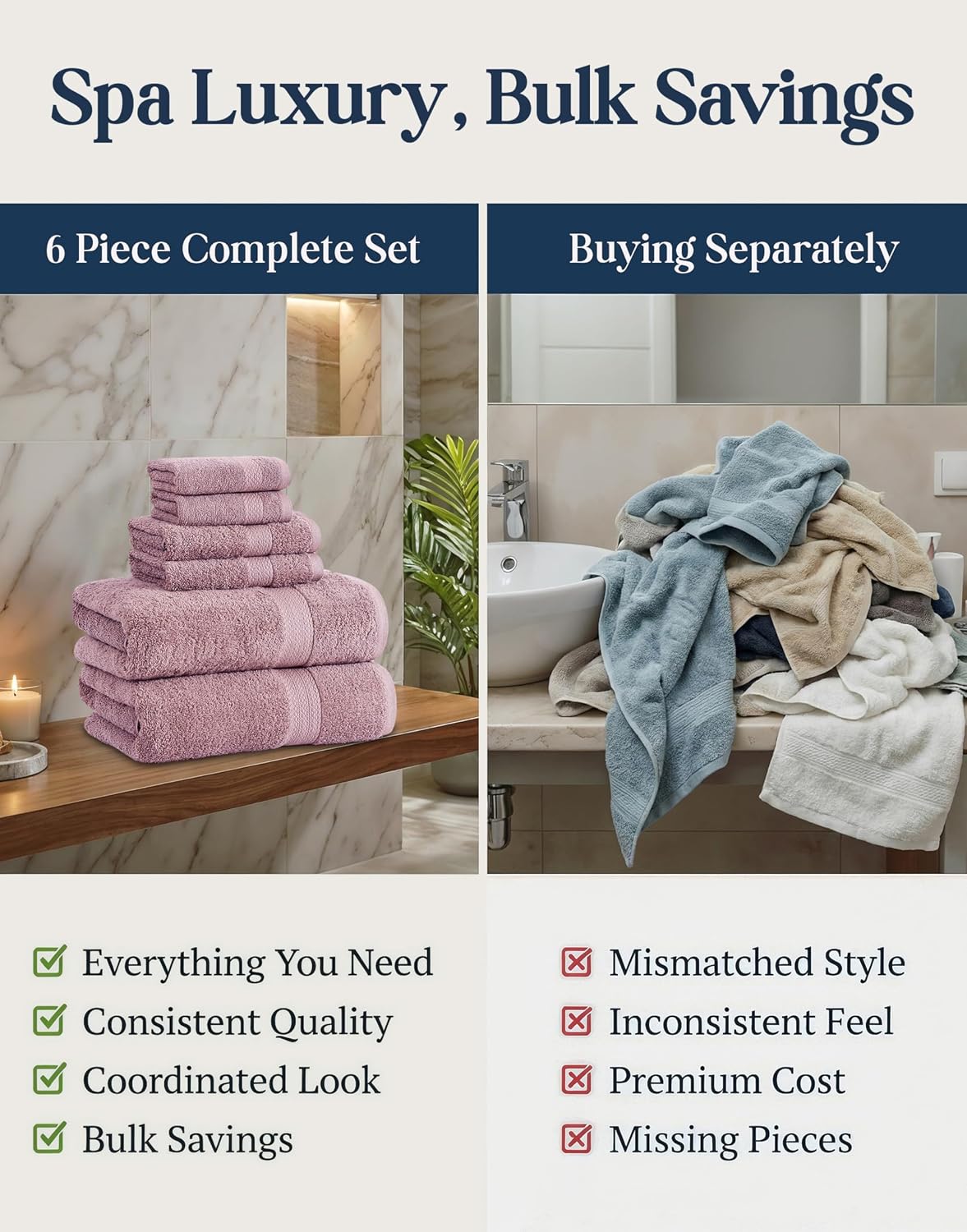lane linen large bath towel set absorbent quick, package contents