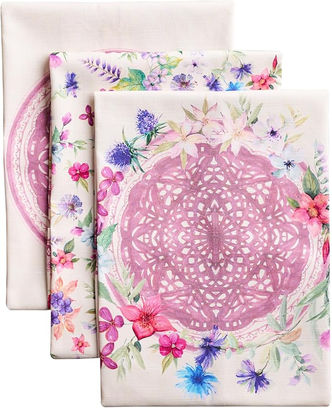 Maison d' Hermine Kitchen Towels Set of 3 100% Cotton 27.50" x 20" Reusable by MaisondHermine