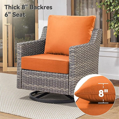 6" Thick Outdoor Cushions 22x24x6, 1-Set Deep Seat Patio Cushions - Image 8