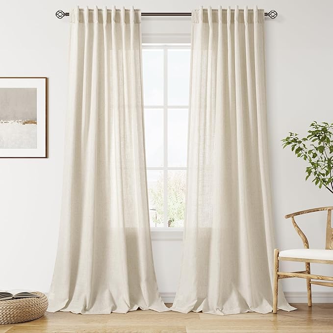 Nanspring Vanilla Curtains 90 Inches Long by Nanspring