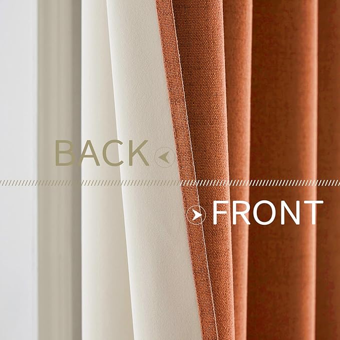 MIULEE 100% Blackout Linen Curtains - Image 6