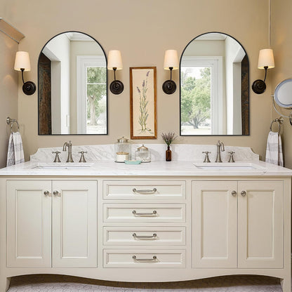 arched bathroom vanity mirror for over sink, 2 on a desk or shelf