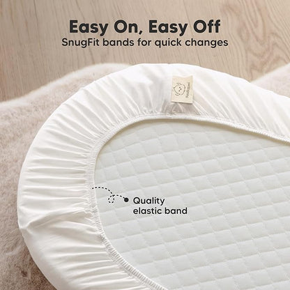2-Pack Organic Bassinet Sheets for Girls, Boys - Image 6