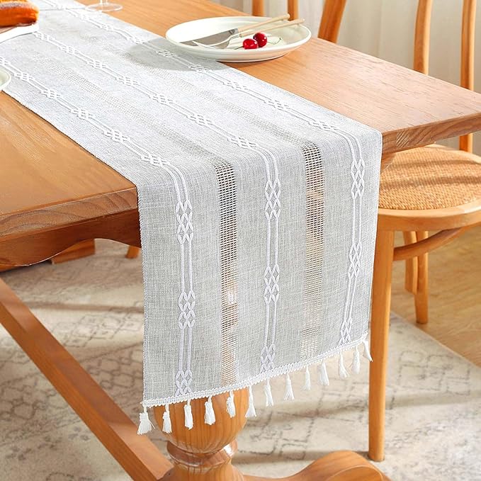 Farmhouse Table Runner, Rustic Cutout Table Runners - Image 2