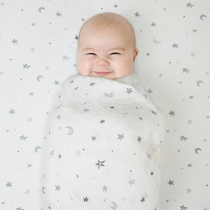 American Baby Company 15" x 33" Fitted Bassinet Sheet, Printed 100% Natural - Image 4