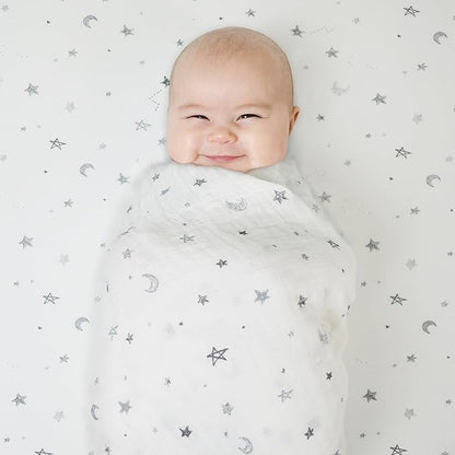 American Baby Company 15" x 33" Fitted Bassinet Sheet, Printed 100% Natural - Image 4